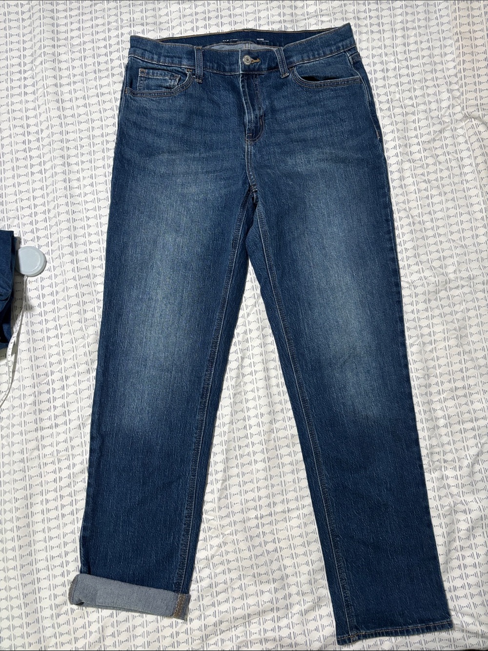 Old Navy Dark Blue Straight-Leg Women's Jeans